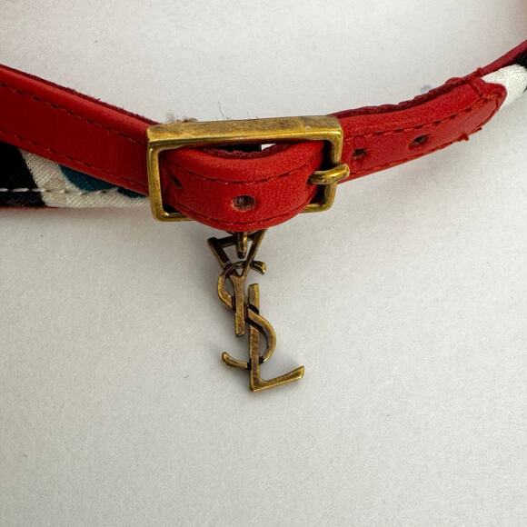 Saint Laurent Paloma Heart-Print Wedge Wicker Espadrilles Sandals 38.5 (US 8.5) - Picture 9 of 16